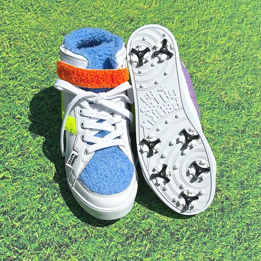 535★パーリーゲイツ定価41,800円メンズゴルフシューズカラフルボア27cm
