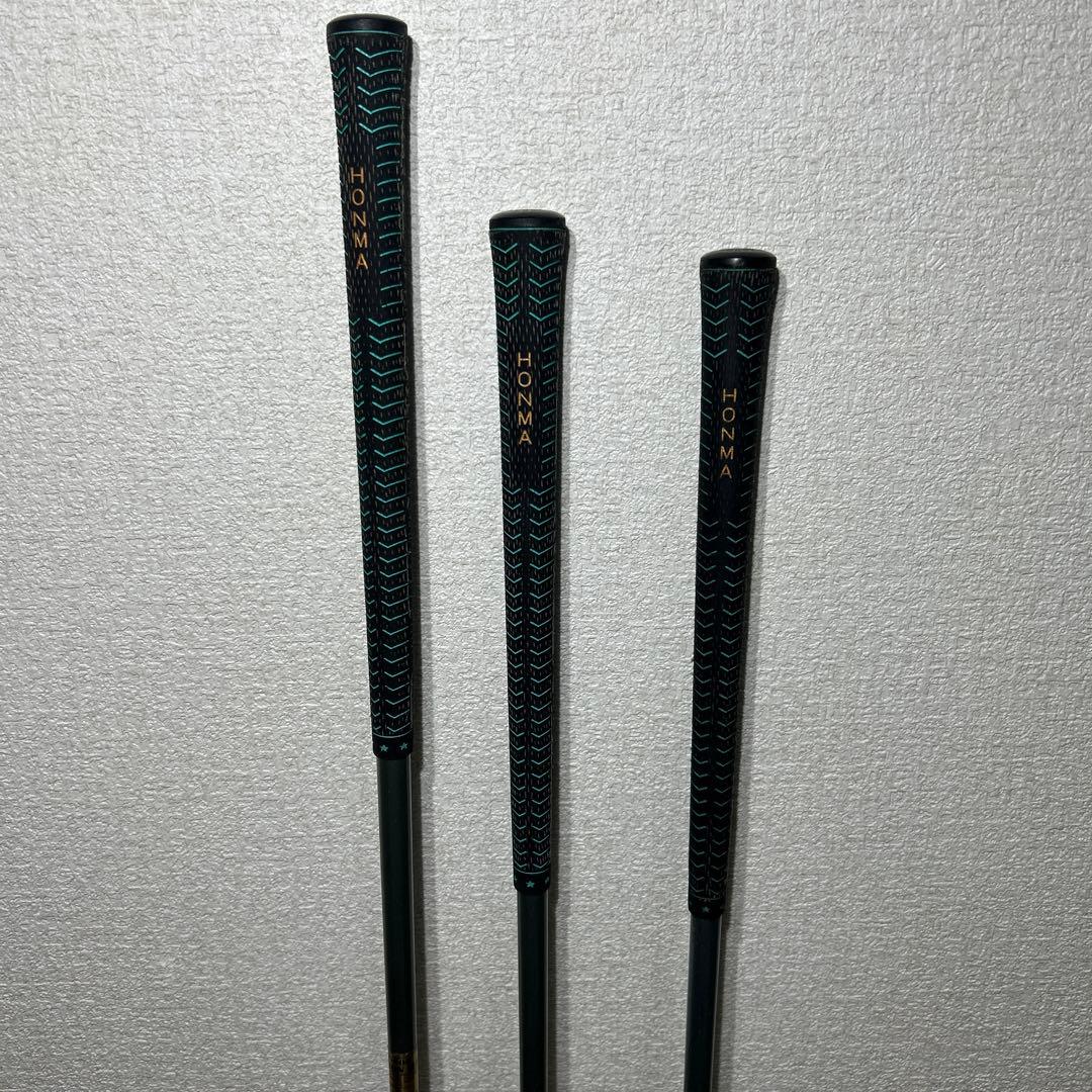ヒロホンマ　パーシモンウッド　ゴルフクラブ　ヴィンテージ　3本セット