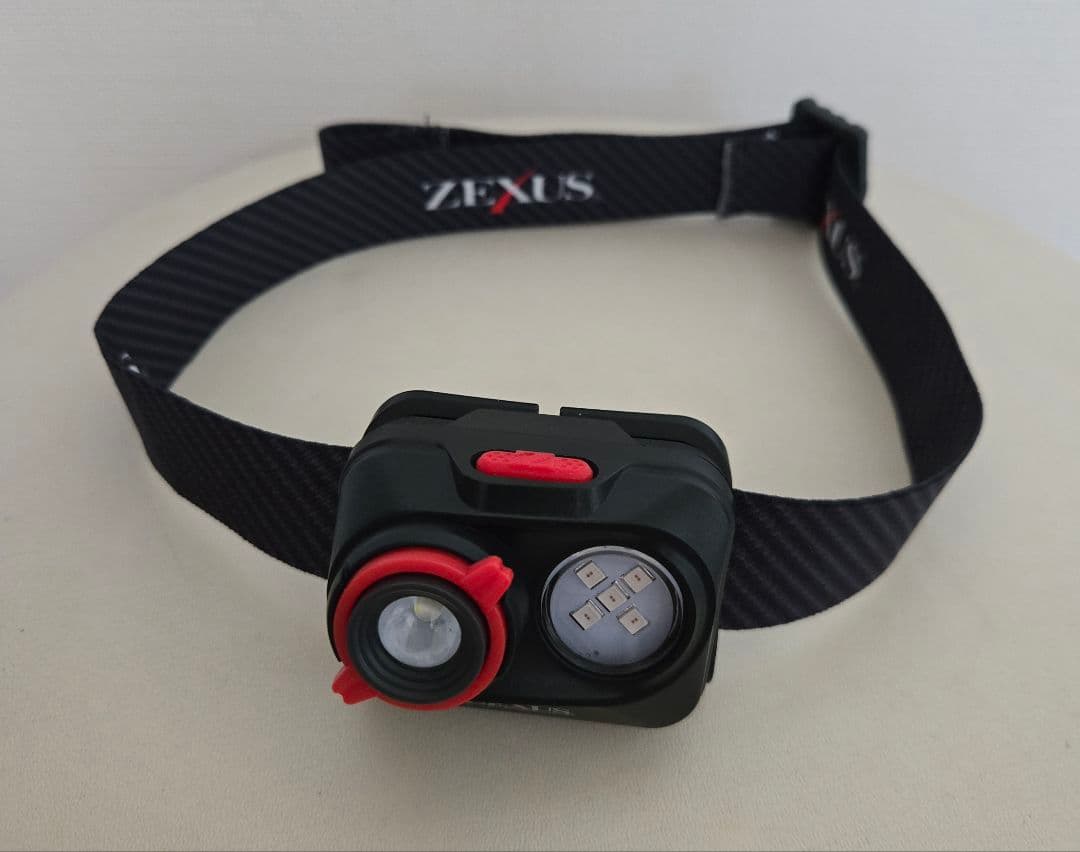 ZEXUS 　LEDヘッドライト　専用充電池ZR-01付き