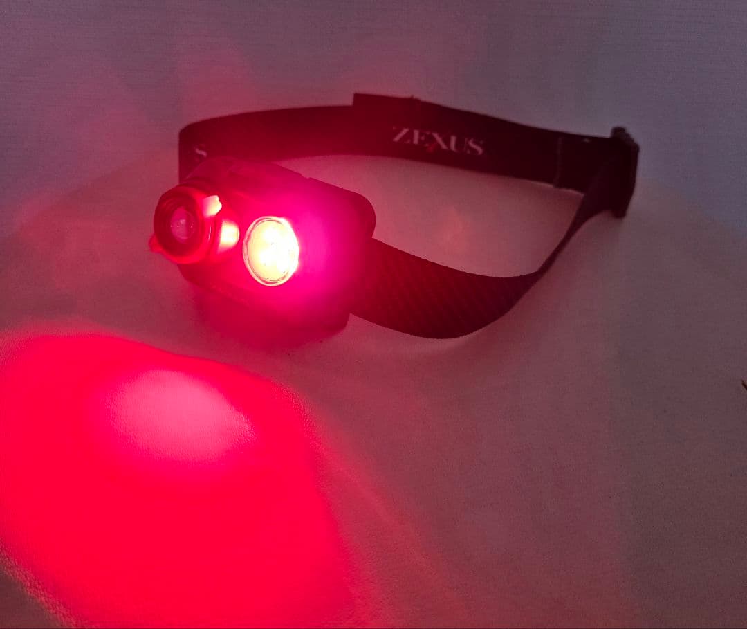 ZEXUS 　LEDヘッドライト　専用充電池ZR-01付き