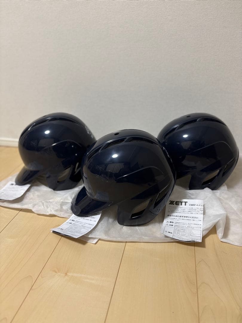 ZETT ソフトボール用バッターヘルメット両耳付3個セット