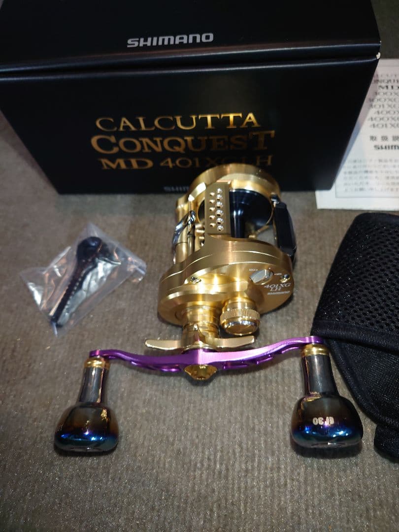 シマノ23カルカッタコンクエストMD 401XGLH　リブレハンドル