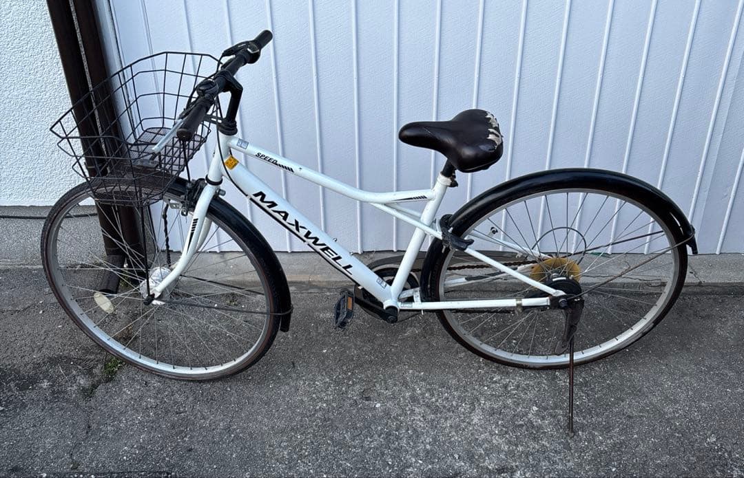 MANWELL パンクしない自転車 変速付き 前カゴあり