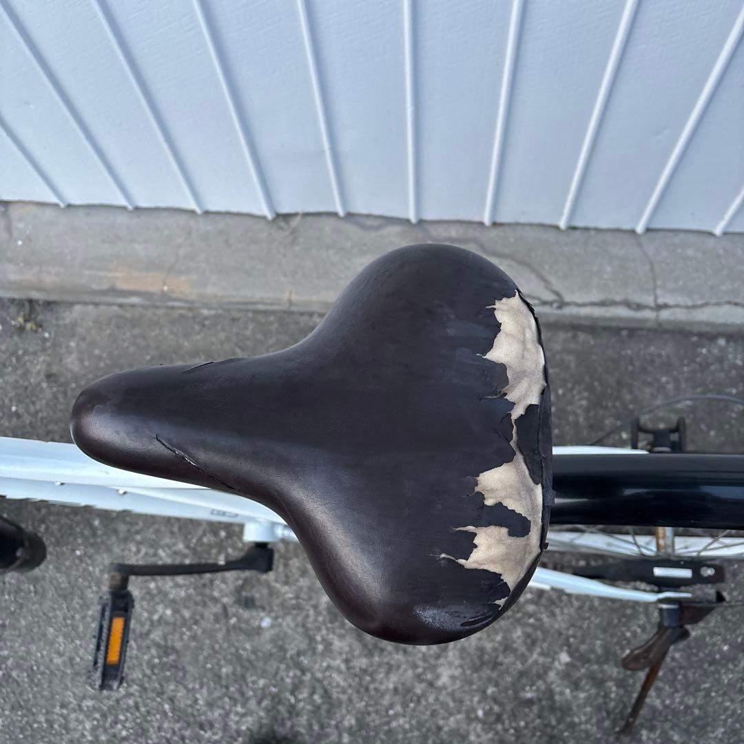 MANWELL パンクしない自転車 変速付き 前カゴあり