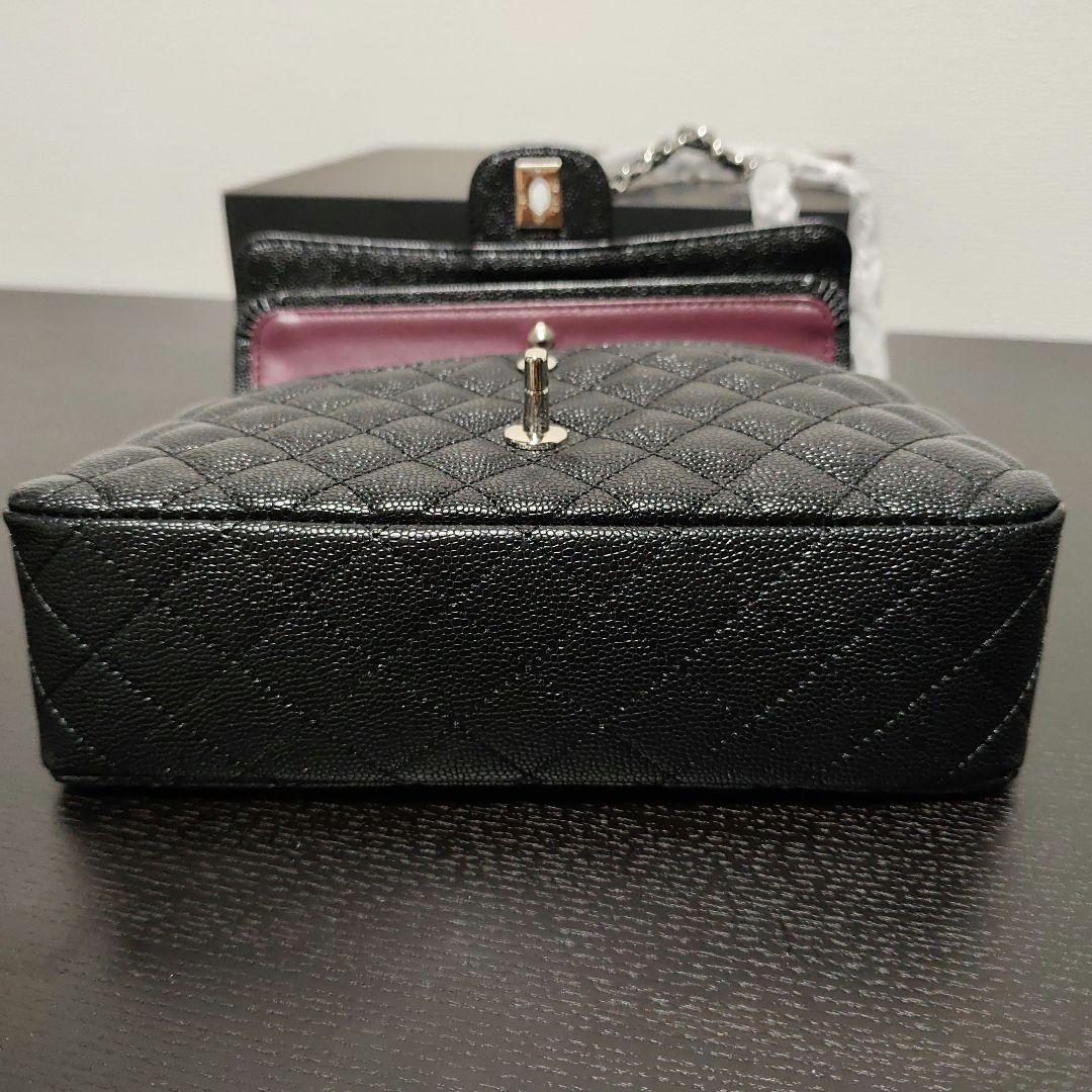 CHANEL チェーン フラップバッグ ノベルティ キャビアスキン 2way