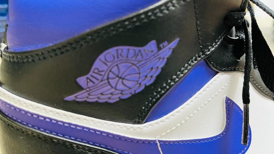 シューズ(男性用) NIKE AIR JORDAN 1MID BLACK/DARKIRISWHITE