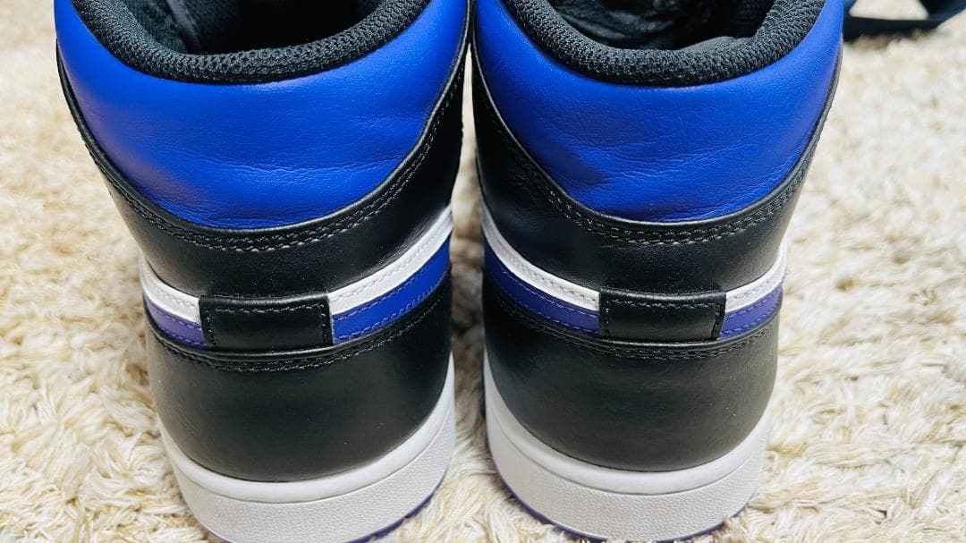 シューズ(男性用) NIKE AIR JORDAN 1MID BLACK/DARKIRISWHITE