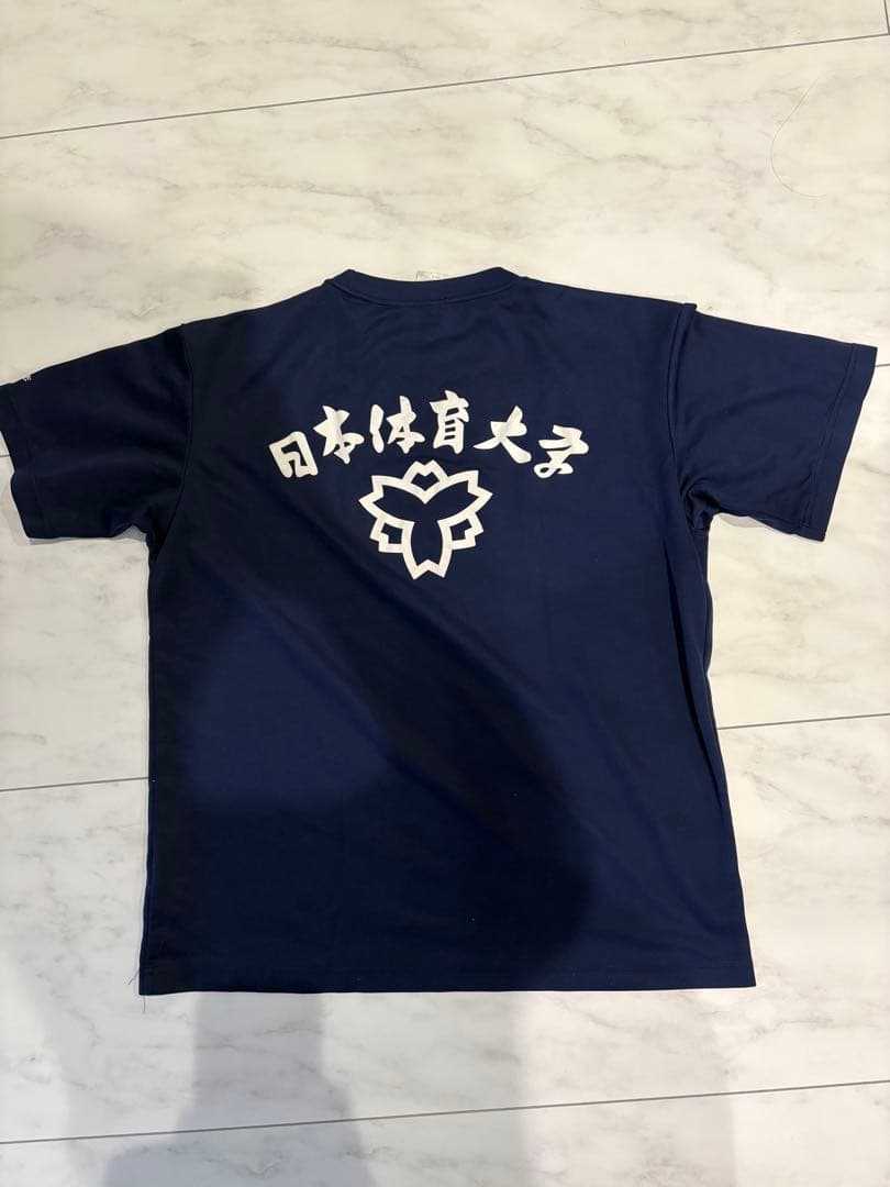 Mizuno ミズノ 日本体育大学 半袖Tシャツ ネイビー