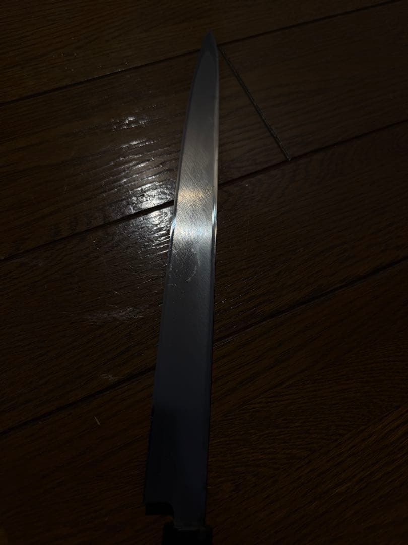 堺一文字忠國作　青水本焼　フグ引き　刃渡り　尺　包丁