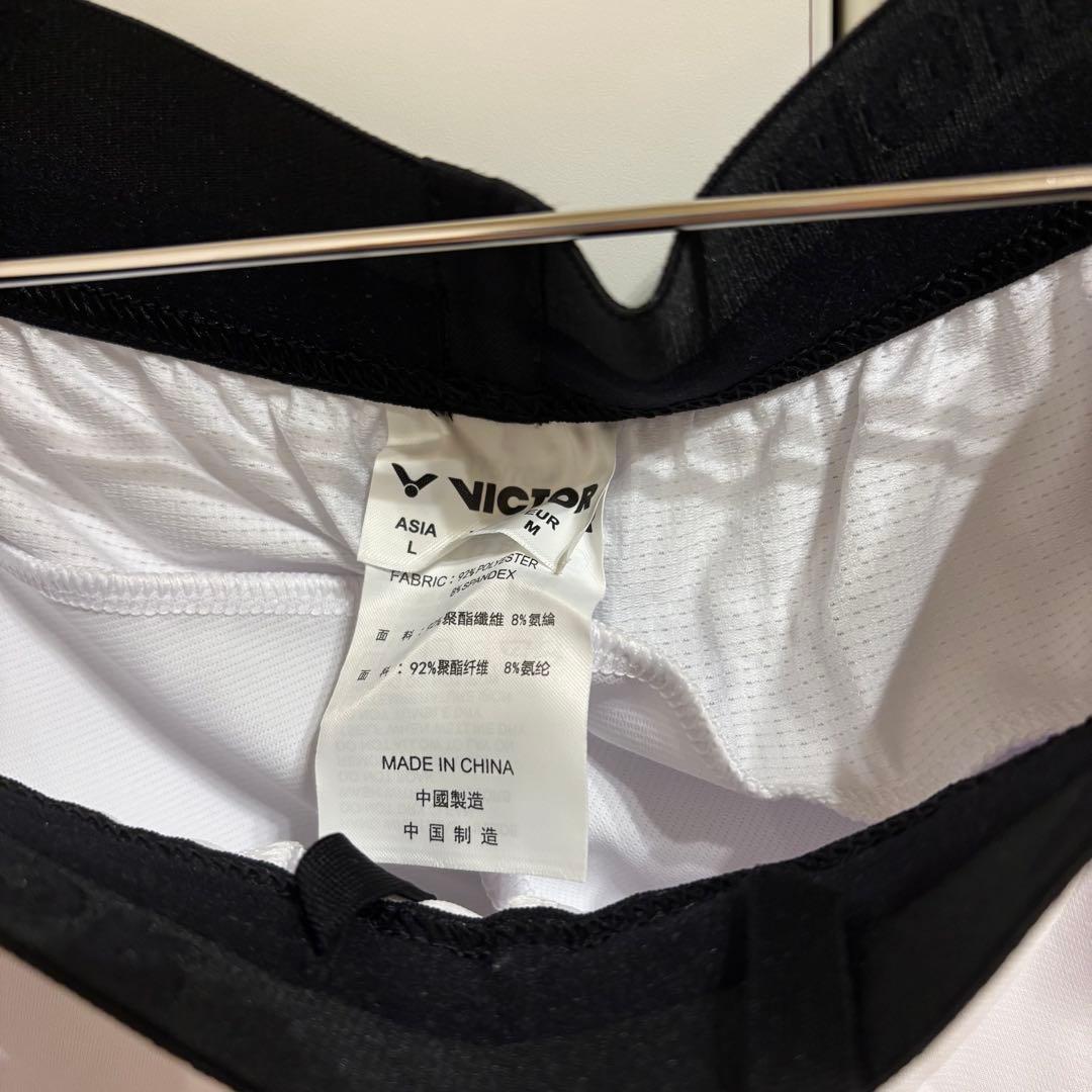 【アントンセン着用モデル】victor ビクターのハーフパンツ Lサイズホワイト