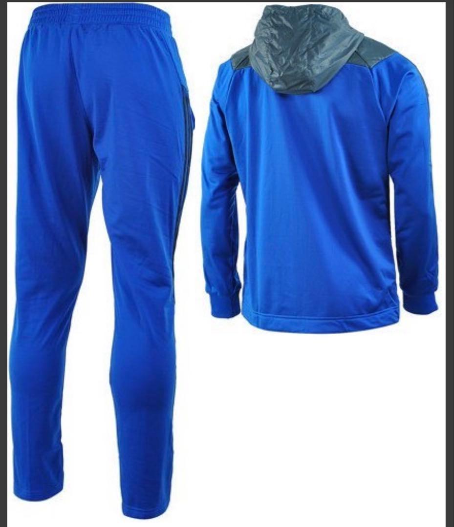 【良品】adidas アディダス トラックジャケットセットアップ Lサイズ 青