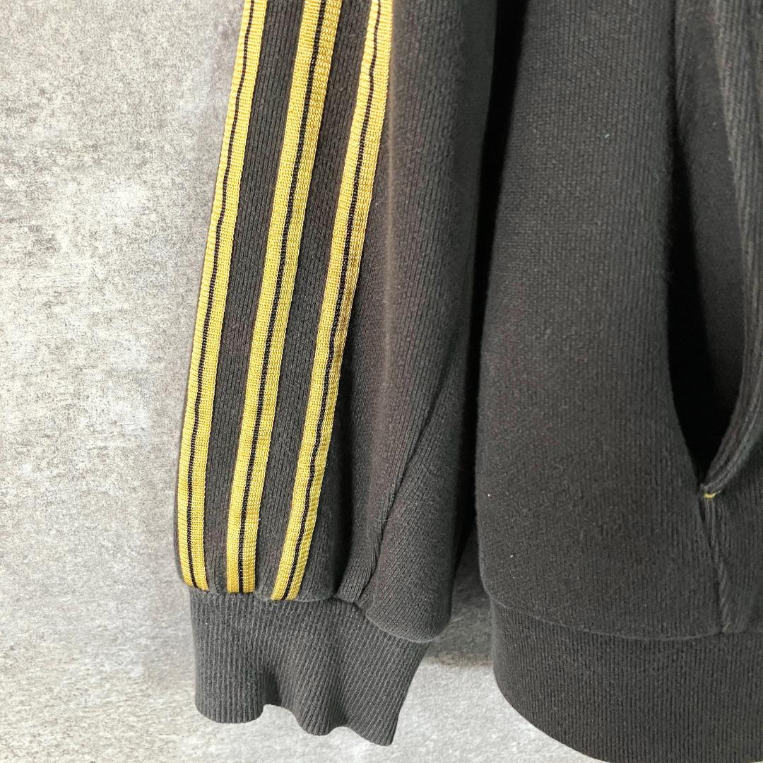 adidas　セットアップ　スウェット　ブラック　パーカー　ロゴプリント