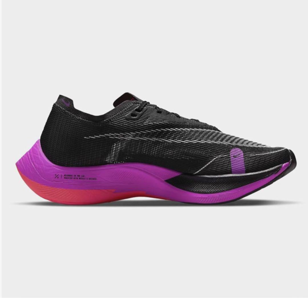 NikeヴェイパーフライNext%2 ブラック/パープル 新品 25.5