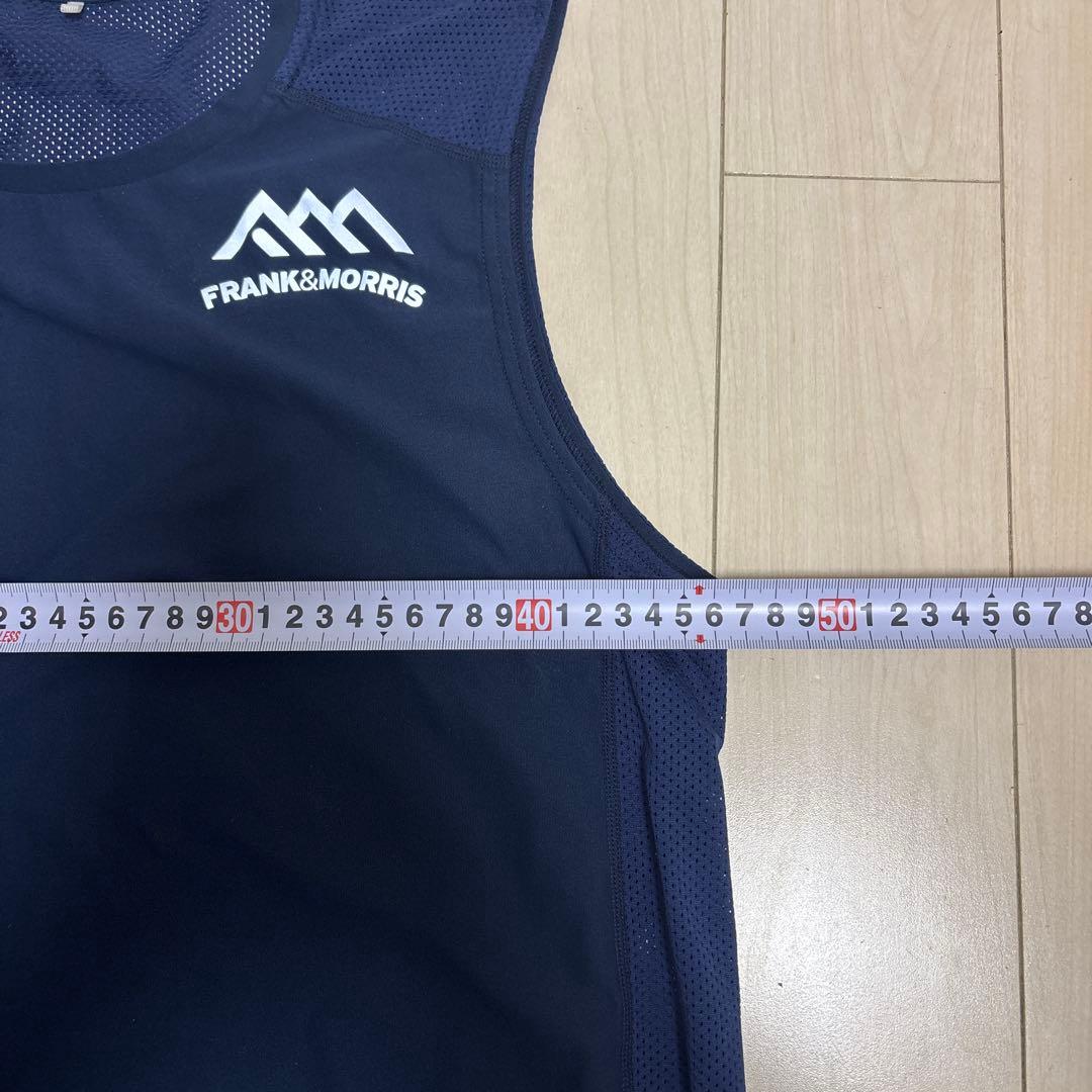 【美品】フランクアンドモリス　メッシュスリーブレス M ネイビー