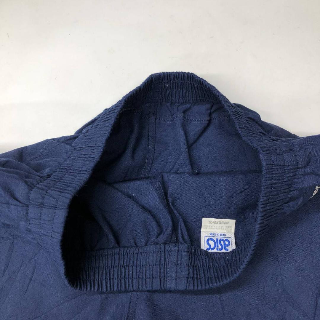 80s 90s アシックス バレーパンツ ネイビー L 日本製 LD3275