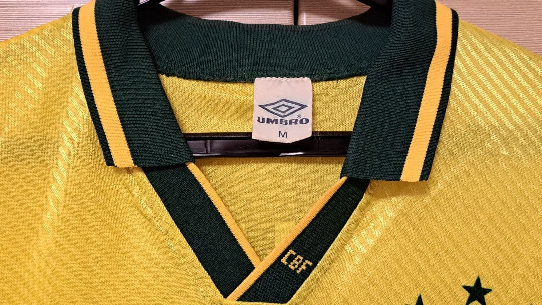 【激レア】UMBRO ブラジル代表94Wカップ Hユニフォーム レオナルド#16