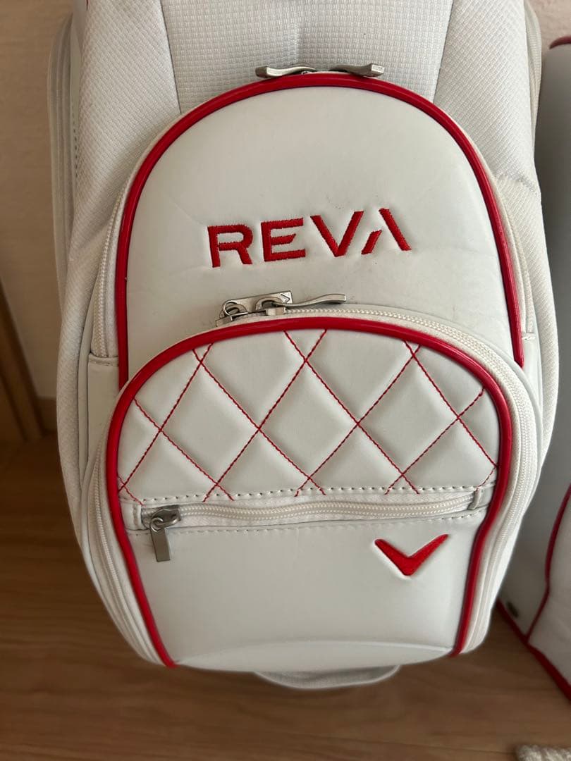 Callaway REVA キャディバッグ ホワイト/レッド 軽量