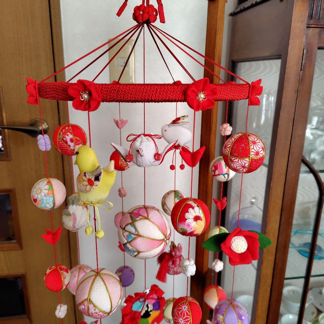 ちりめん細工　お雛様下げ飾りさげもん(大）