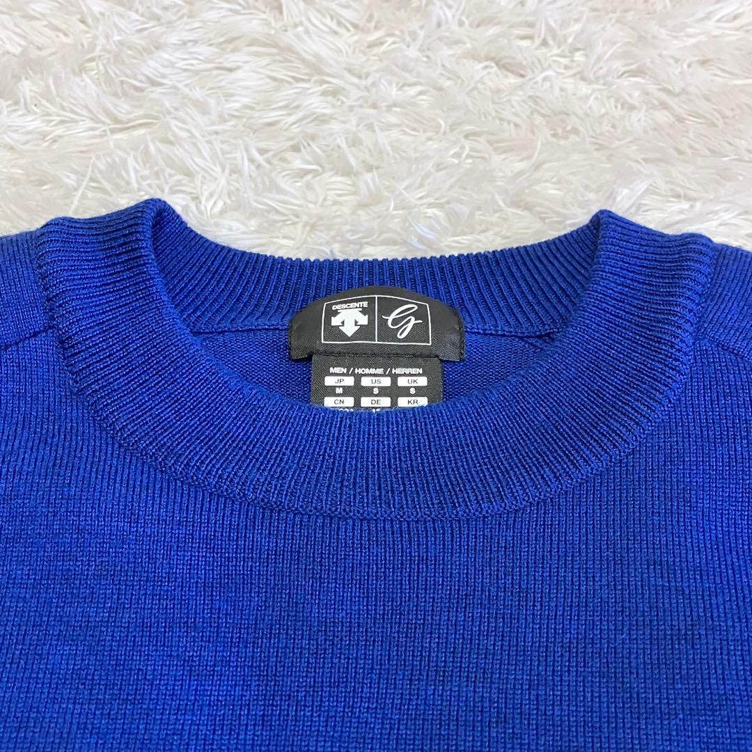 極美品 デサント ゴルフ メリノウール ヒートナビセーター ゴルフウェア　M