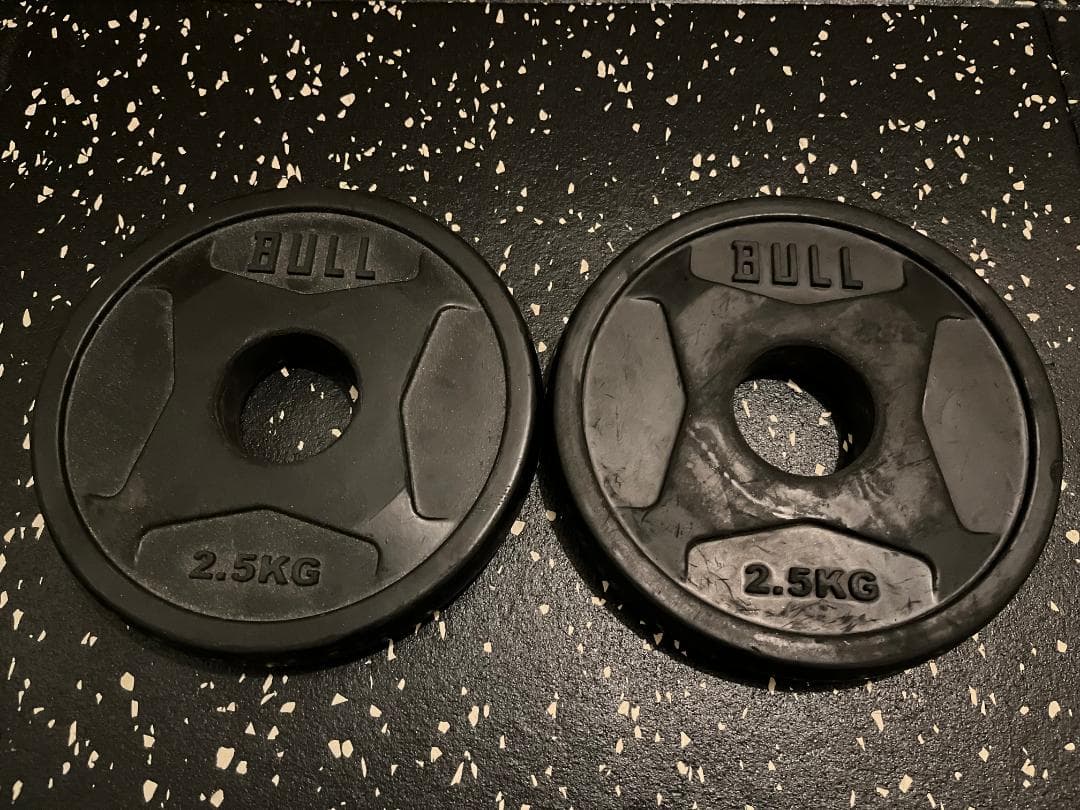 BULL ラバープレート 50mm 2.5kg×6枚 1.25kg×2枚