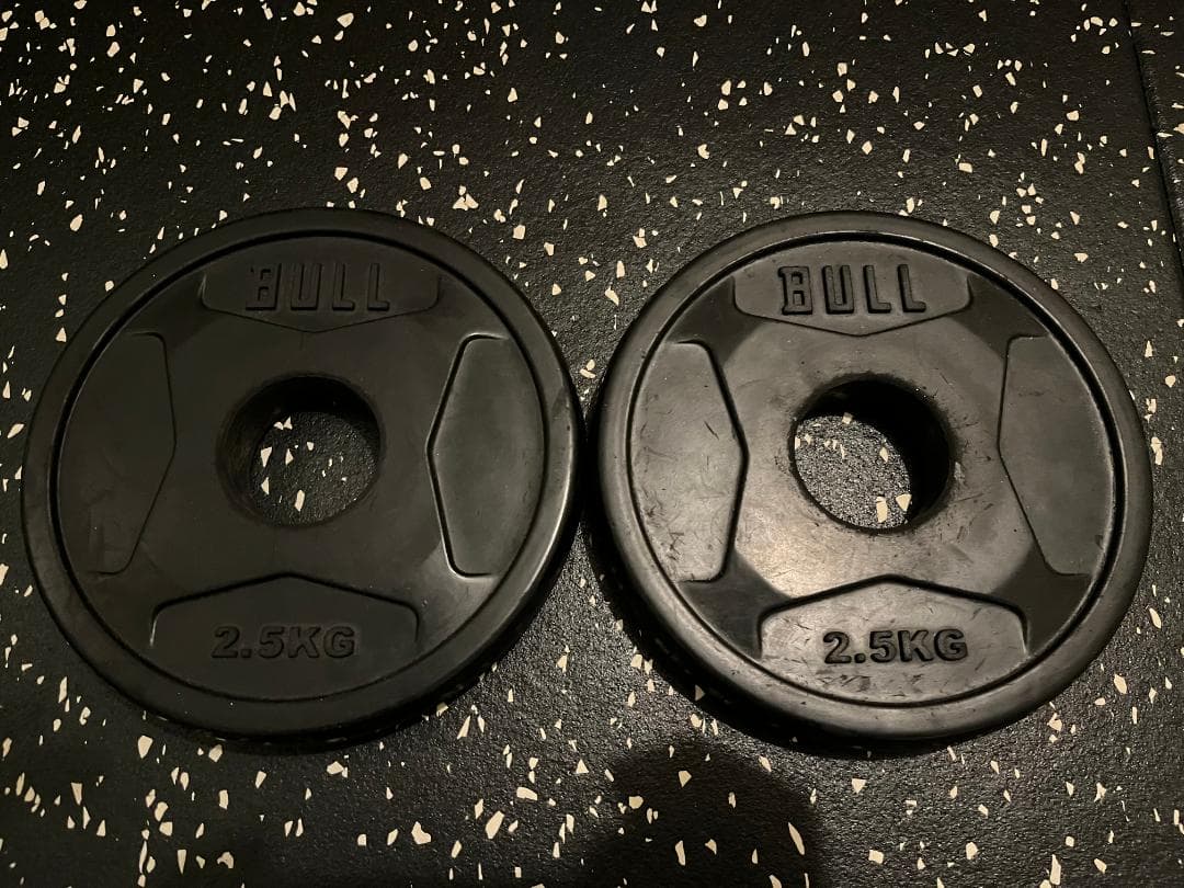 BULL ラバープレート 50mm 2.5kg×6枚 1.25kg×2枚