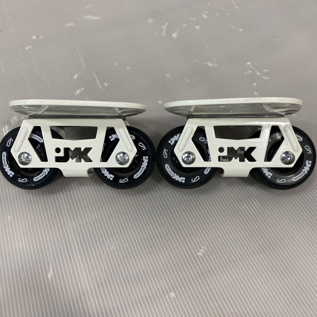 ★美品★JMKスケートボードデッキ ホワイト/ブラック フリーラインスケート