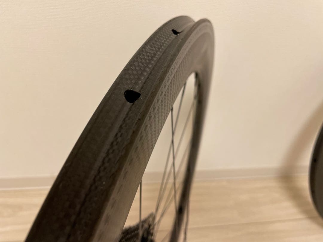のむラボ組　カーボンホイール　リムブレーキ　1230g スプロケット付