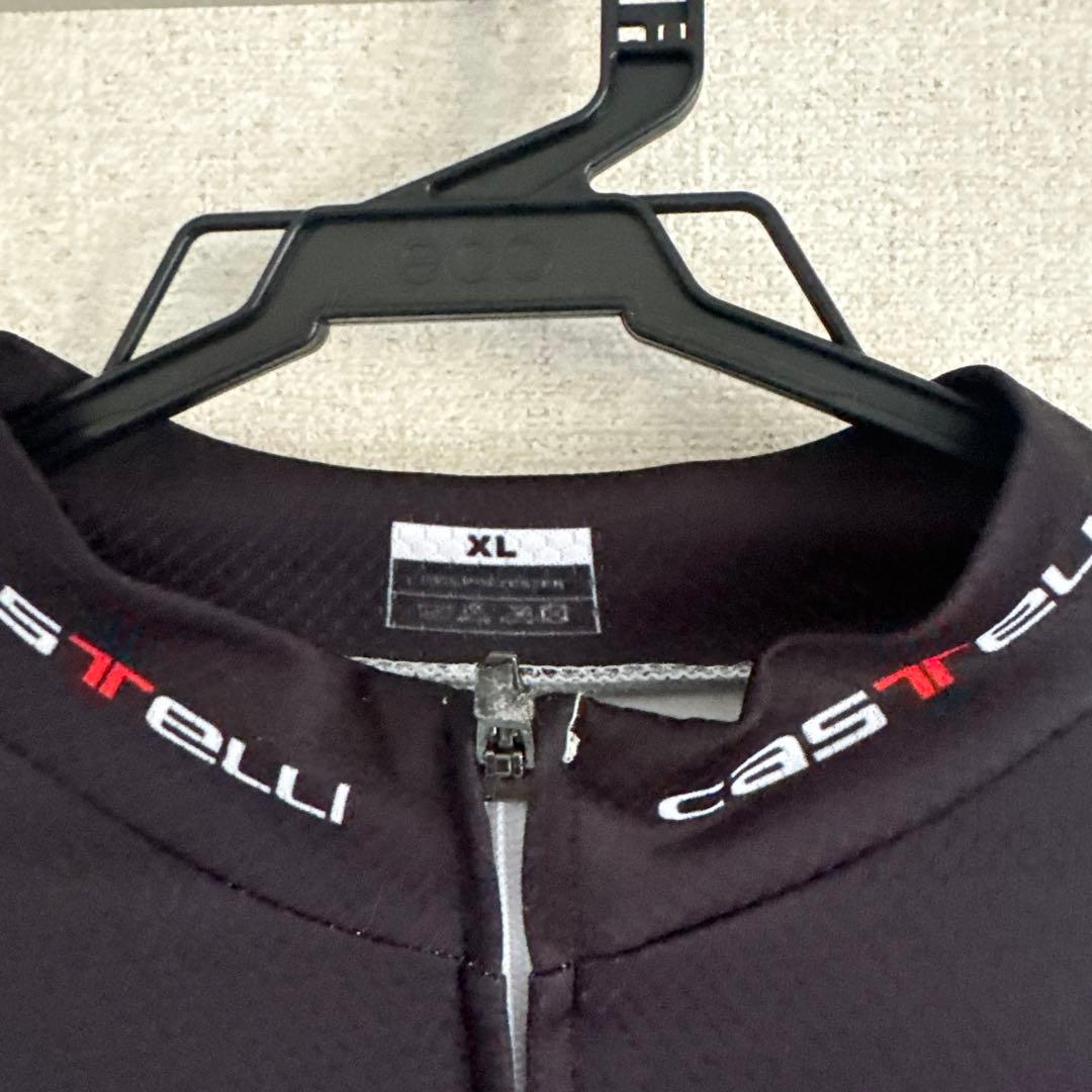 Castelli XL サイクルジャケット 長袖 黒赤白