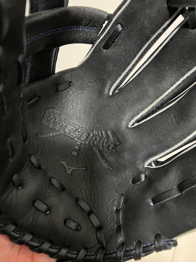 Mizuno 野球　グローブ 右投げ 黒/青　ミズノ　軟式　美品