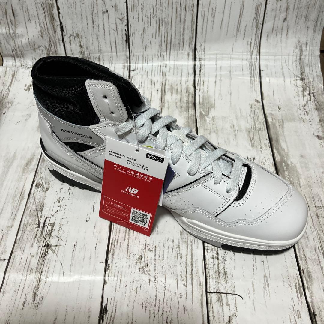 new balance 650 ホワイト/ブラック バスケットシューズ　26.0