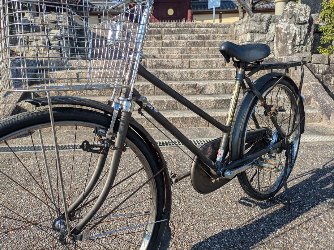 ナショナル　実用車　昭和　レトロ　自転車 ロッドブレーキ　ビンテージ