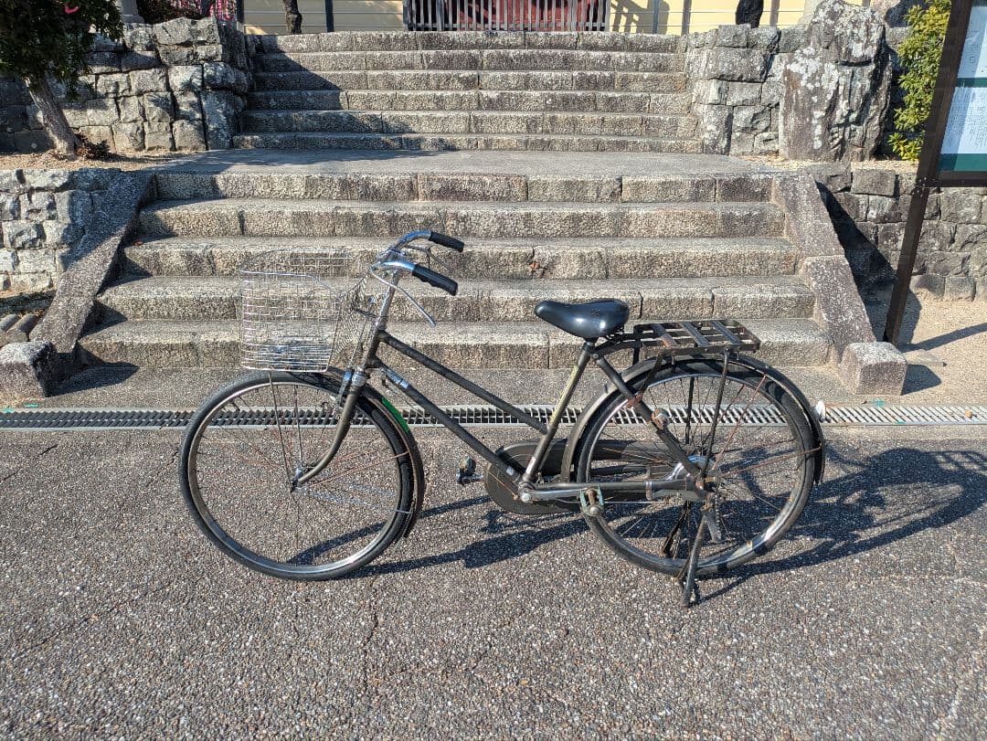 ナショナル　実用車　昭和　レトロ　自転車 ロッドブレーキ　ビンテージ