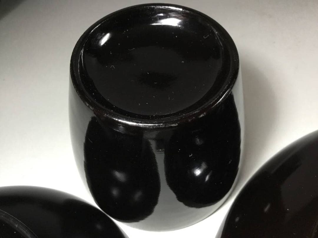 時代漆器◆３種セット◆蕎麦猪口 椿皿 ７寸皿 向付 木製 漆塗 アンティーク