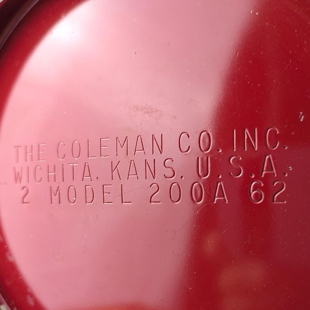 Coleman 200A バーガンディ 1962年2月製 ランタン ケース付き