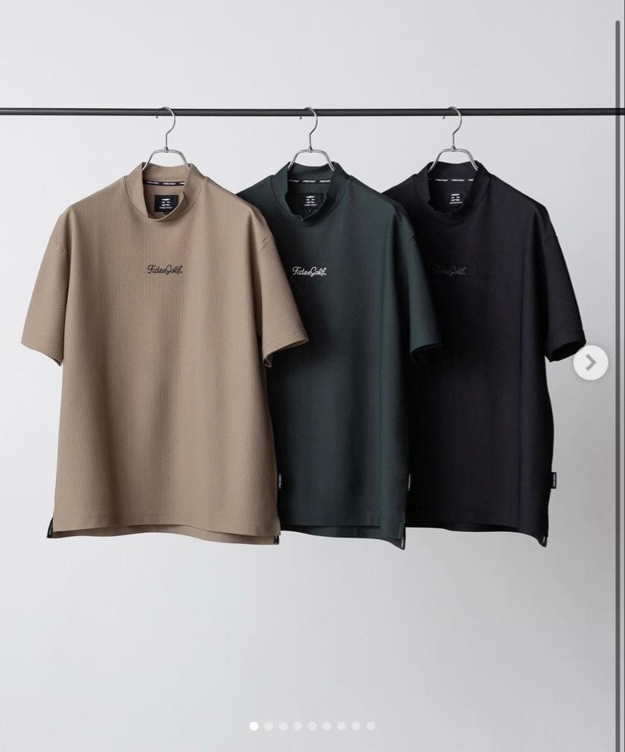 メンズウェア MESH TRICOT LOGO MOCK NECK