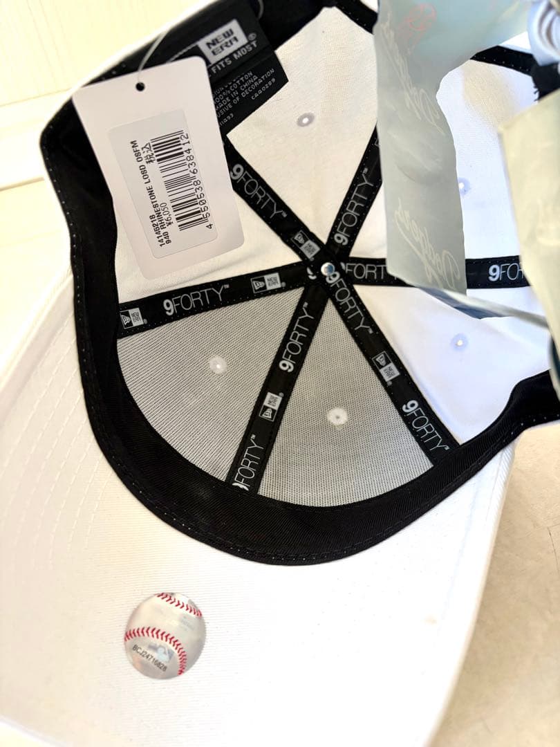新品NEWERA/ニューエラ◎ドジャース　ラインストーン白　MLB