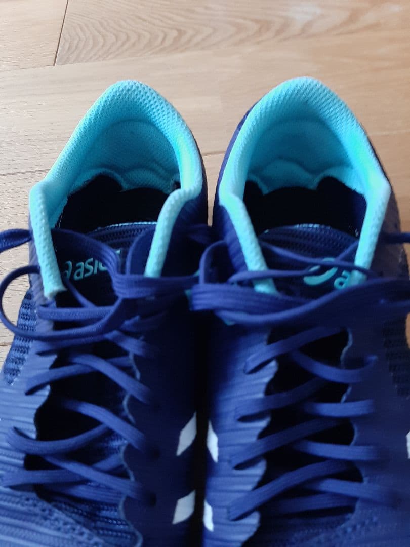 ASICS スパイク　短距離用 ネイビー 24.0cm　ピン付き