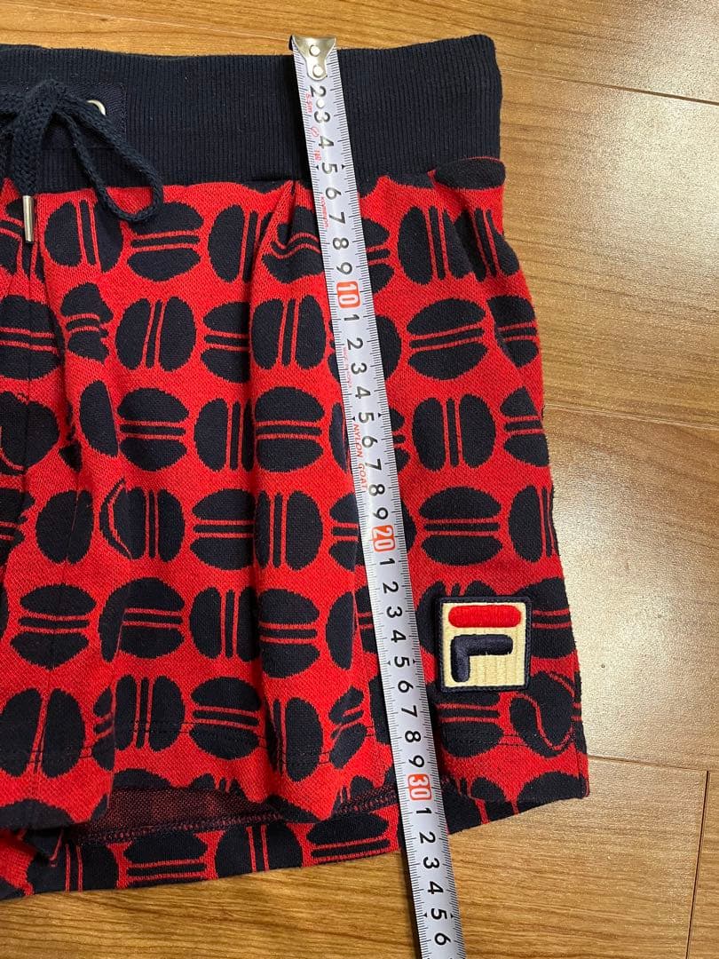 FILA フィラ セットアップ テニスウェア テニスボール柄 L 赤 紺