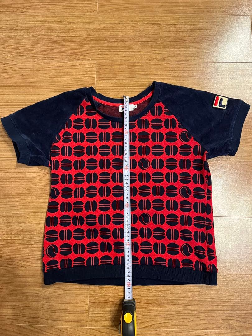 FILA フィラ セットアップ テニスウェア テニスボール柄 L 赤 紺