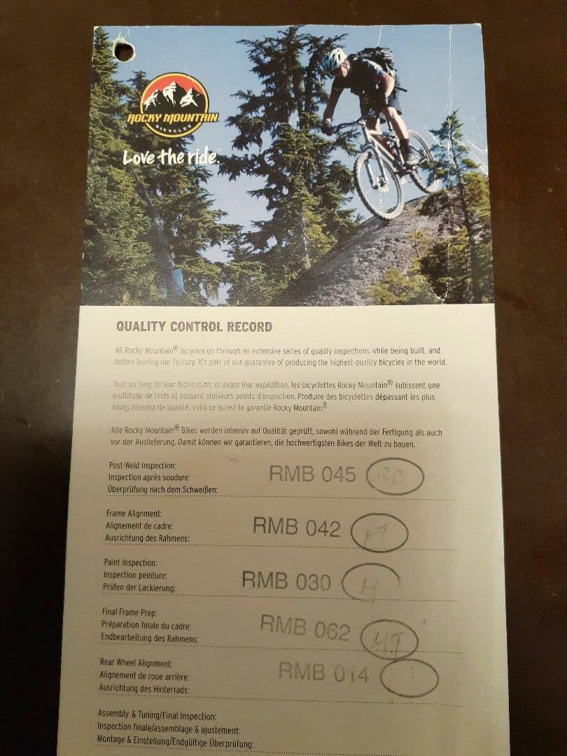 Rocky Mountain Blizzard MTBフレーム クロモリ