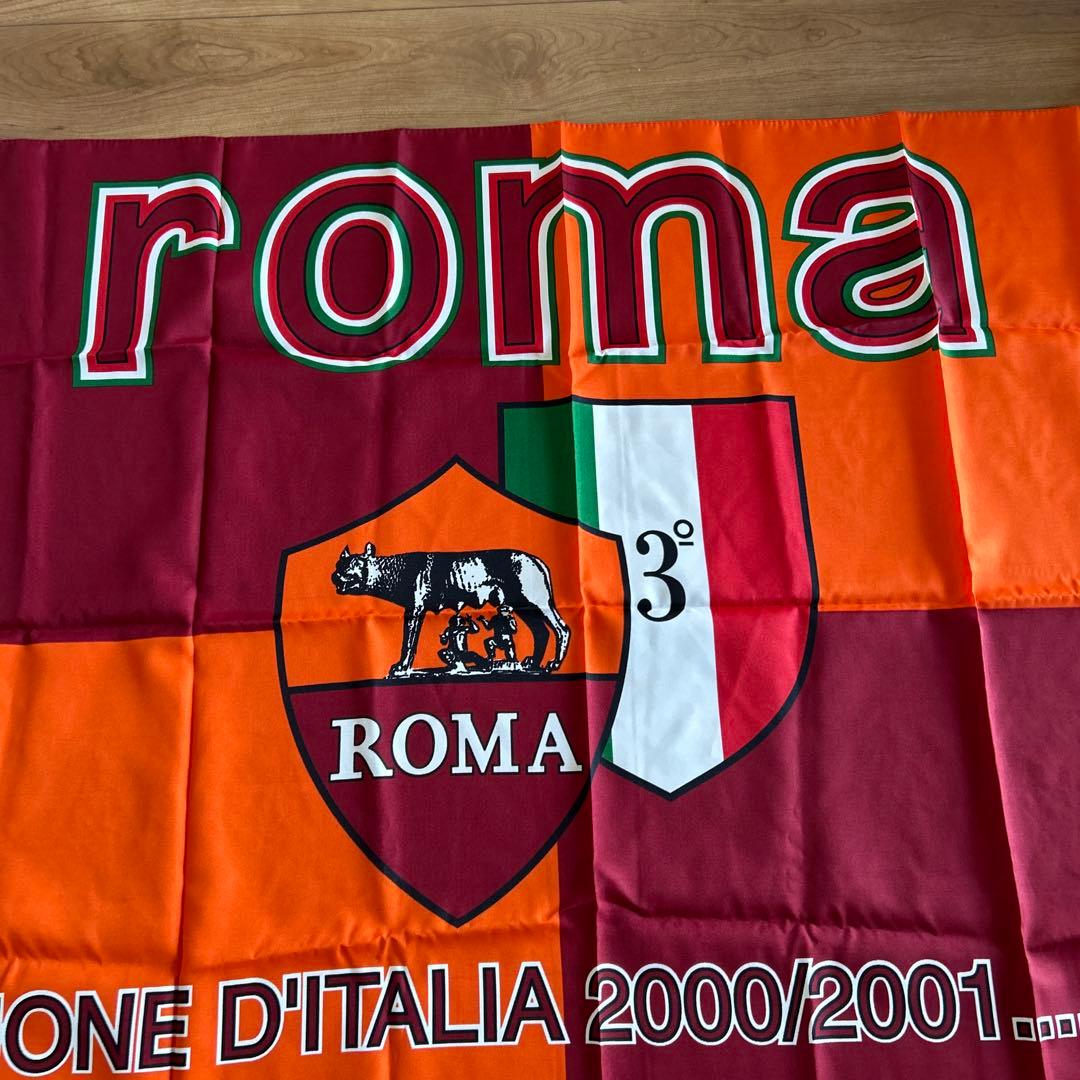 中田在籍時優勝フラッグAS Roma フラッグ 2000/2001シーズン 記念