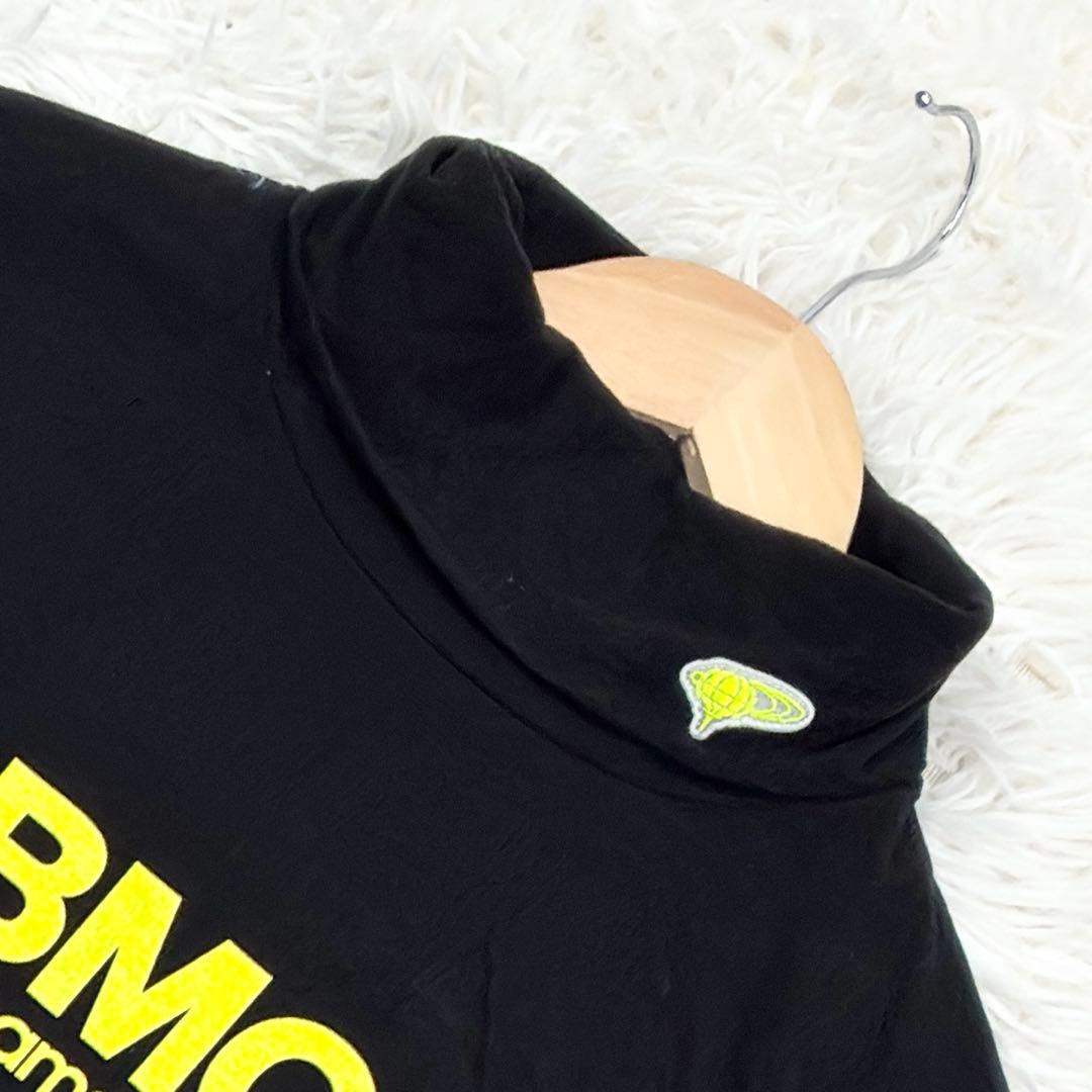 美品　ビームスゴルフ　タートルネック　ビッグロゴ　ワッペンロゴ　ロンT　XL　黒