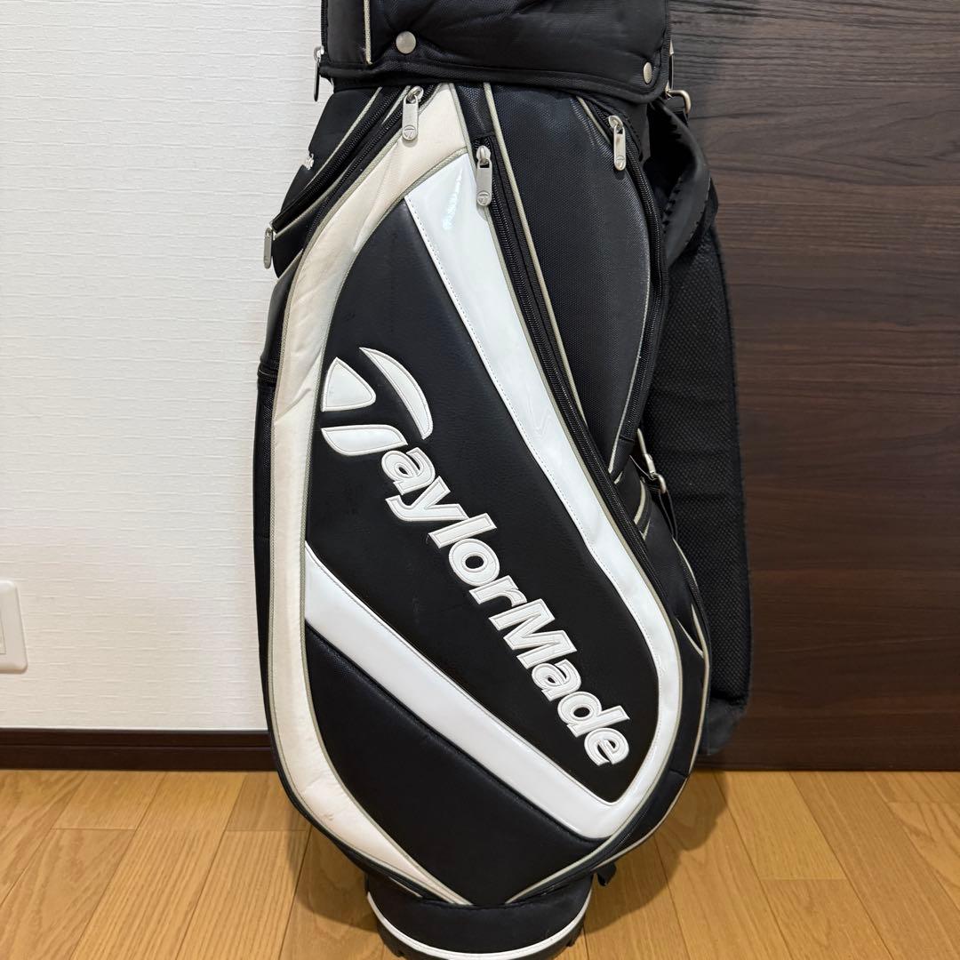 TaylorMade キャディバッグ ゴルフバッグ 黒/白