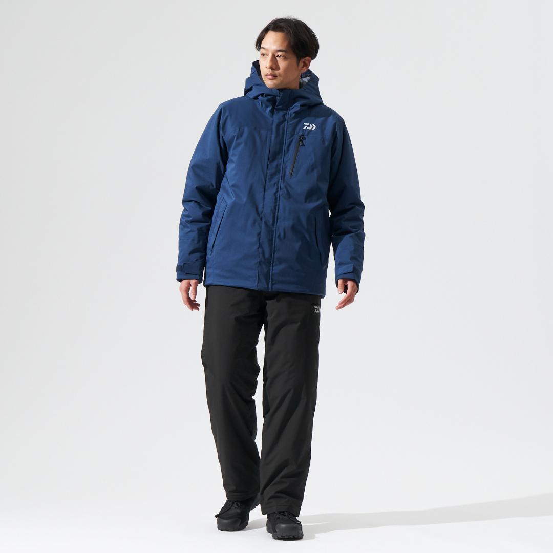 美品　ダイワ レインマックス ウィンタースーツ ネイビー 防水　中綿ジャケット