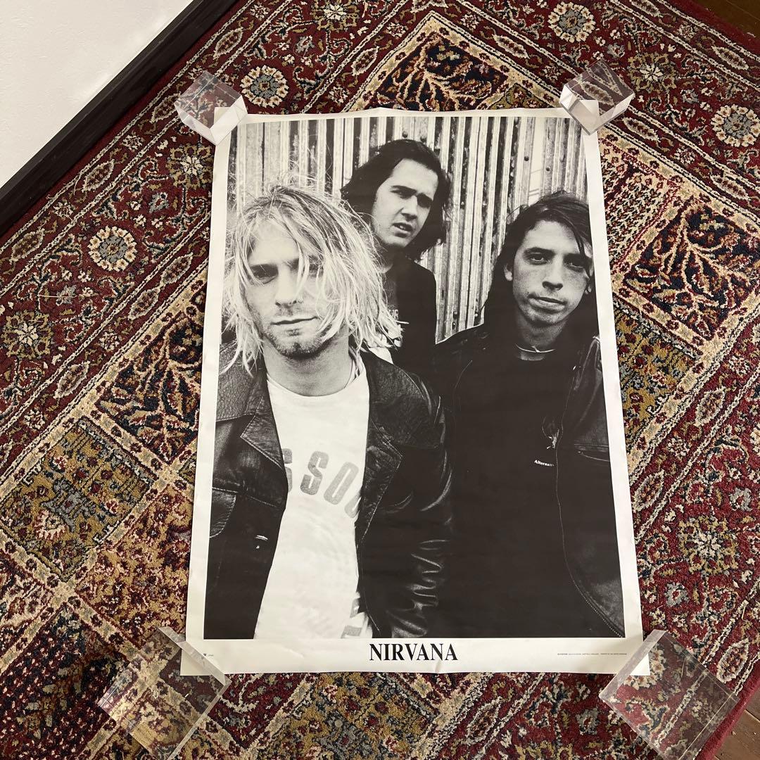90s当時物◼︎英国製 nirvana ニルヴァーナ ポスター カートコバーン