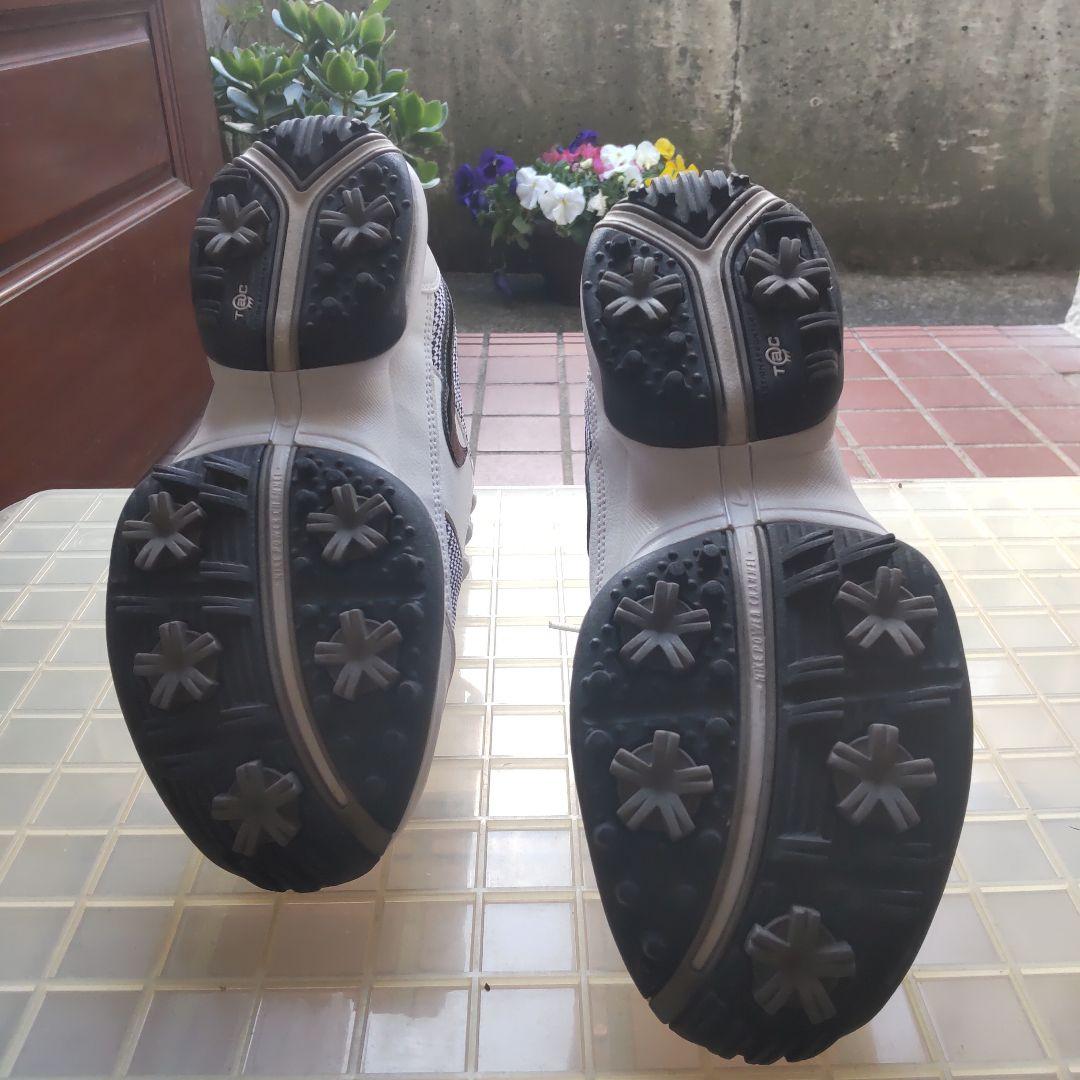 【Nike Air 】TaC ゴルフシューズ 白/黒千鳥格子柄　22.5cm