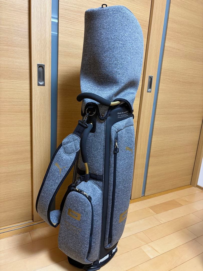 PUMA GOLF キャディバッグ フード付 9.5型 グレー ヘザー CB
