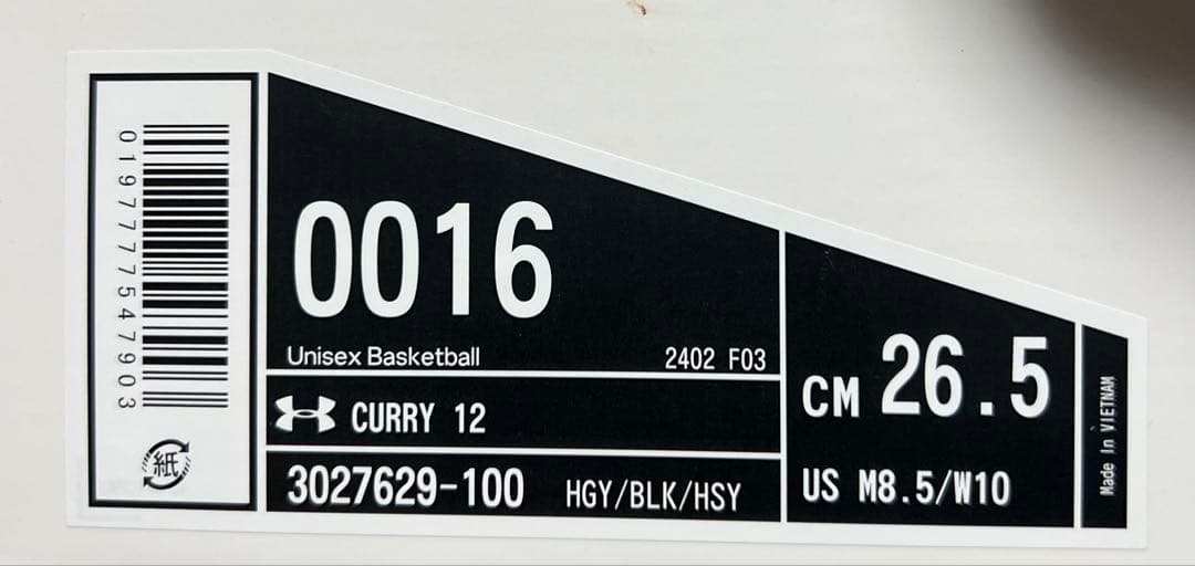 CURRY 12 グレー シューズ(男性用)