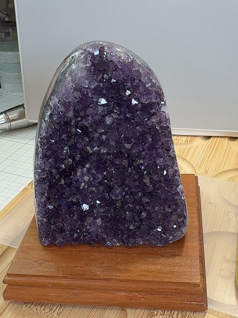 418天然石 アメジスト 紫水晶 金銭運 浄化 鉱石 置物 一点物 九紫火星運