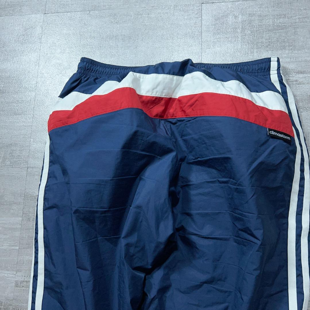 美品 adidas 防寒 裏地 ウィンドブレーカー上下セット メンズ Mネイビー